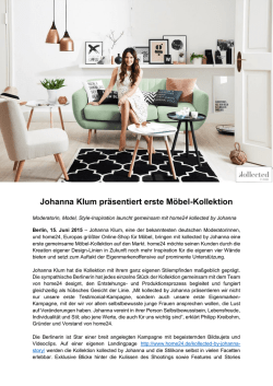 Johanna Klum pr&auml;sentiert erste M&ouml;bel