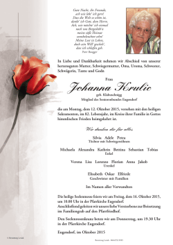 Johanna Krulic - Bestattung Lesiak
