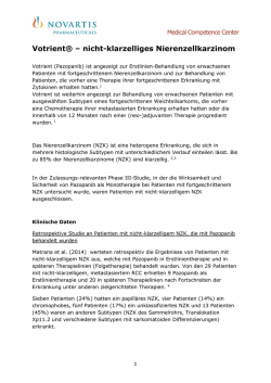 Votrient® – nicht-klarzelliges Nierenzellkarzinom