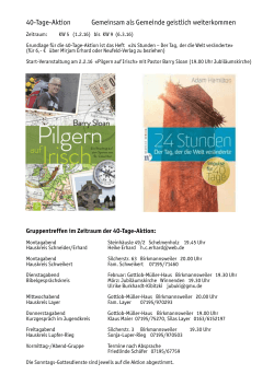 40-Tage-Aktion Infos Stand 20.01.16