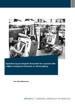Digitalisierung als integraler Bestandteil der corporate DNA