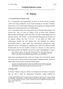 IV. Philotas - Literaturwissenschaft Online