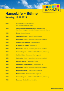 HanseLife &ndash; B&uuml;hne