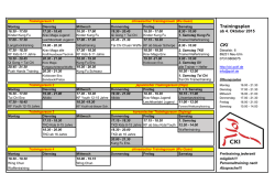 Trainingsplan