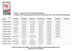 stundenplan - Kung Fu Zentrum Kaufbeuren