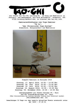 das Chinesische Yoga-System - Tao-Chi