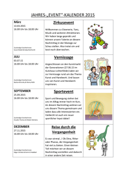 jahres-&bdquo;event&ldquo;-kalender 2015