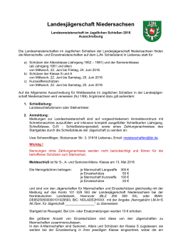 Ausschreibungsunterlagen - Landesjägerschaft Niedersachsen