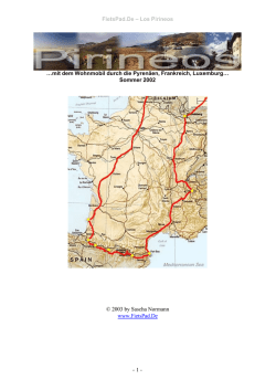FietsPad.De &ndash; Los Pirineos - 1 - &hellip;mit dem Wohnmobil durch die