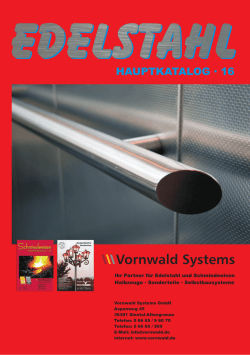 Edelstahl Hauptkatalog - Vornwald Systems GmbH