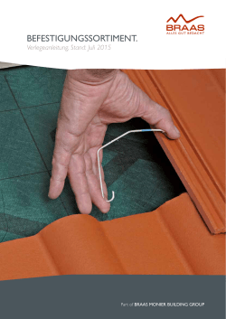 Verlegeanleitung für Braas Dachbefestigung