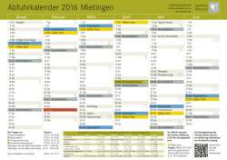 Abfuhrkalender 2016 Mietingen