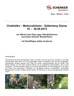 Chalkidike – Meteoraklöster - Götterberg Olymp 19.