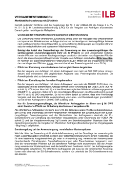 Vergabebestimmungen Merkblatt/Kofinanzierung mit EU