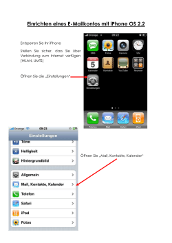 Einrichten eines E-Mailkontos mit iPhone OS 2.2