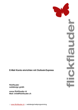 E-Mail Konto einrichten mit Outlook-Express