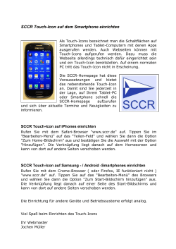 SCCR Touch-Icon auf dem Smartphone einrichten