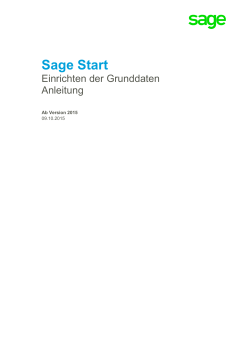 Sage Start - Sage Schweiz AG
