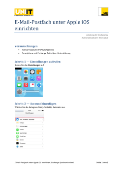 E-Mail-Postfach unter Apple iOS einrichten