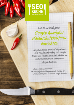 Google Analytics datenschutzkonform einrichten