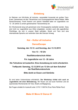 Gro&szlig;es Tanz-Event am 12. + 13.12.2015