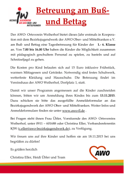 flyer - AWO Bezirksjugendwerk Ober