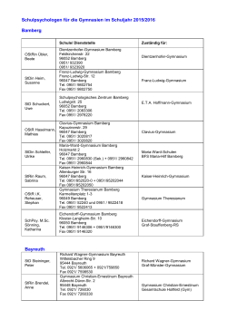 Gymnasien - Staatliche Schulberatung in Bayern