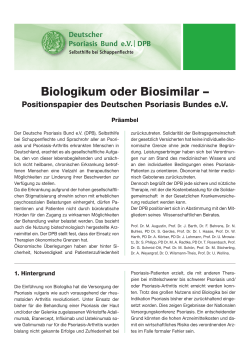 "Biologikum oder Biosimilar".