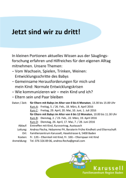 Jetzt sind wir zu dritt! - Familienzentrum Region Baden