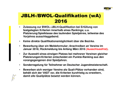 JBLH-/BWOL-Qualifikation (wA) 2016