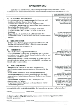 HAUSORDNUNG