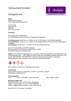 Die Verbraucherinformation als PDF
