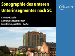 Sonographie des unteren Unterinsegmentes nach SC