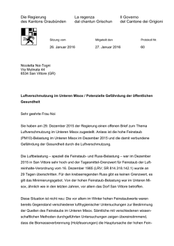 Die Regierung des Kantons Graubünden La regenza dal chantun