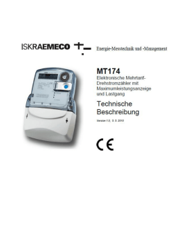 Kurzanleitung ISKRAEMECO MT174 Zweirichtungsz&auml;hler