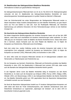Geschichte des Gebirgsschützen-Bataillons