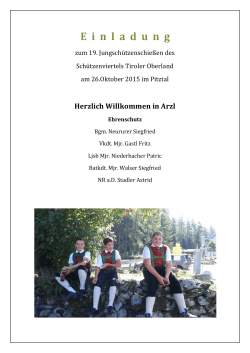 Einladung - Viertelschießen des Jungschützen in Arzl 2015