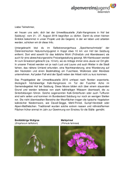 Teilnehmerinformationen  - Österreichischer Alpenverein