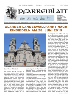 glarner landeswallfahrt nach einsiedeln am 28. juni 2015