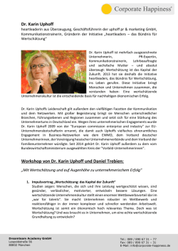 Dr. Karin Uphoff - Corporate Happiness