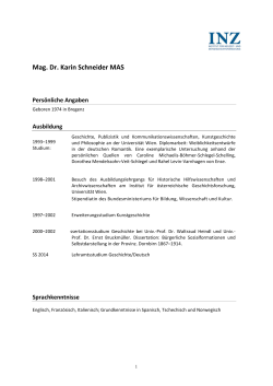 Mag. Dr. Karin Schneider MAS - Österreichische Akademie der