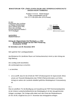 zur Antwort - Karl Rombach MdL