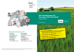 DSV Empfehlungen f&uuml;r Greening, FAKT und KULAP