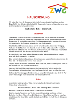 hausordnung - Zehdenicker Wohnungsgenossenschaft eG