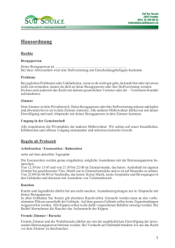 Hausordnung