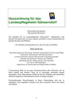 Hausordnung PDF, 200 kb - N&Ouml; Landespflegeheim G&auml;nserndorf