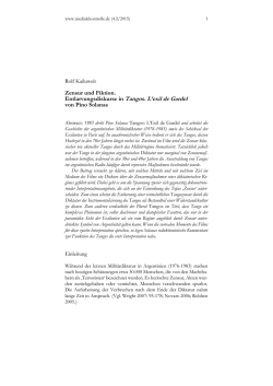 Entlarvungsdiskurse in Tangos. L`exil de Gardel