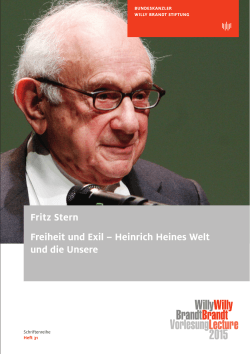 Fritz Stern Freiheit und Exil – Heinrich Heines Welt und die Unsere