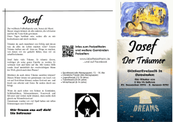 Josef Der Tr&auml;umer - Bibelfreizeitheim Gem&uuml;nden