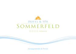 Arrangements - Hotel & Spa Sommerfeld